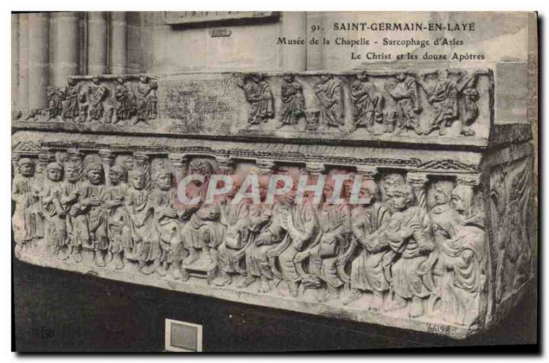 Old Postcard Saint Germain en Laye Museum of the Chapel Sarcophagus of Arles