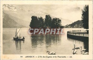 Old Postcard ANNECY-The Island of the Swans and tornette-LL