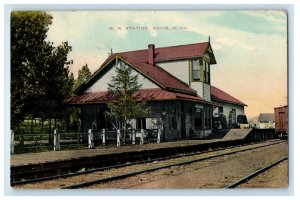 1913 Railroad Station, Davis West Virginia WV Posted Antique Postcard 