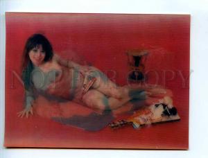 251683 PIN UP Japanese NUDE girl OLD 3-D lenticular postcard