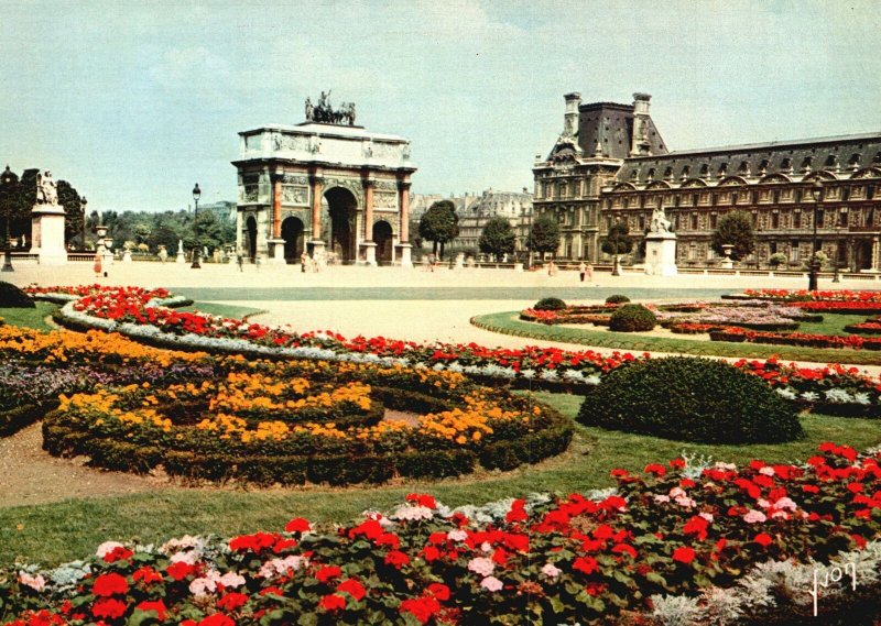 Postcard Couleurs Et Lumiere De France Jardin De Tuileries Arc De Triomphe Paris 