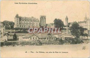 Old Postcard PAU Ch�teau The view from the bridge Juran�on