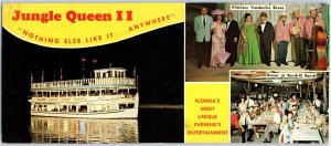 c1960s Fort Lauderdale, FL Jungle Queen II Boat Vaudeville Show Oversized PC 8P