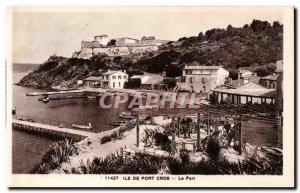 Island Portcros - The Port - Old Postcard