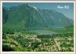 Hope BC Canada Mountain Scenery Birdseye Traveltime Postcard C12