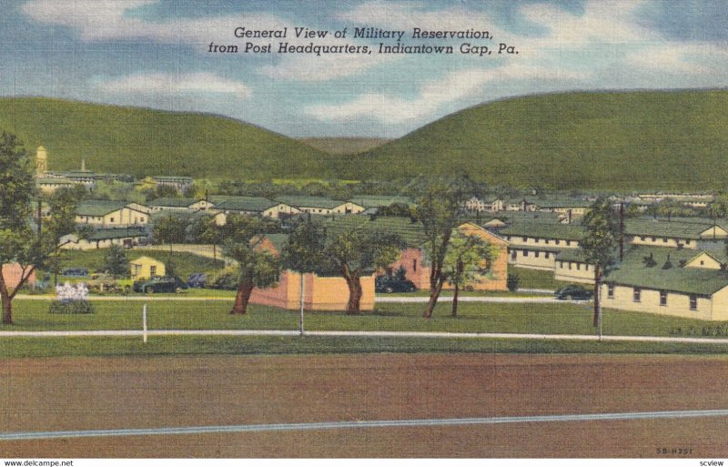 INDIANTOWN GAP, Pennsylvnia, 1930-1940s; General View Of Military Reservation...