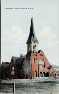 Presbyterian Church Bismarck ND North Dakota c1910 Postcard D97