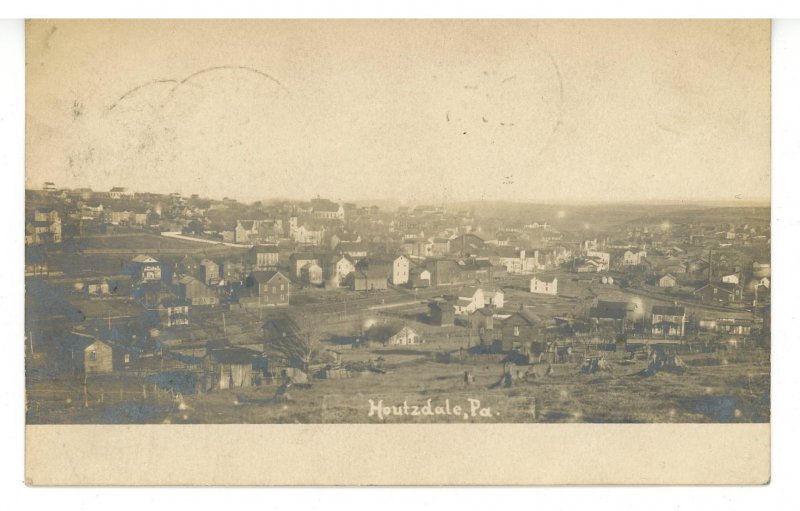 PA - Houtzdale. Bird's Eye View Circa 1906     *RPPC