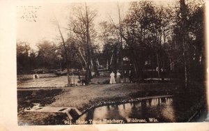 Wildrose Wisconsin State Trout Hatchery Real Photo Vintage Postcard AA84351