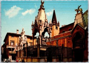 Scaliger Tombs Verona Italy Gothic Monuments Postcard