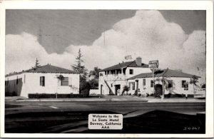 Postcard La Siesta Motel at 8747 E. Firestone Blvd in Downey, California