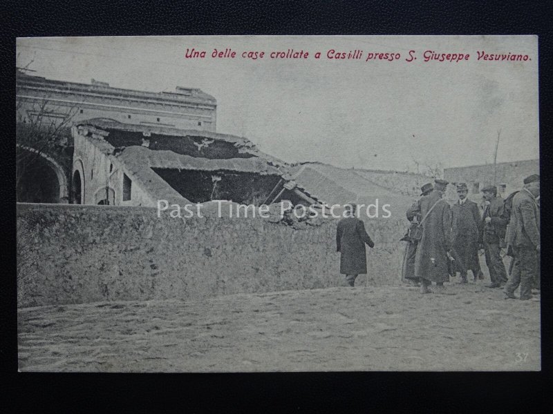 Vésuve Eruzione Del Vesuvio S.Guiseppe Vesuviano Naples c1906 Rare Carte Postale