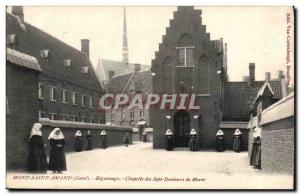 Belgie Belgium Mont Saint Amand Postcard Old Beguinage Chapel of Mary of pain