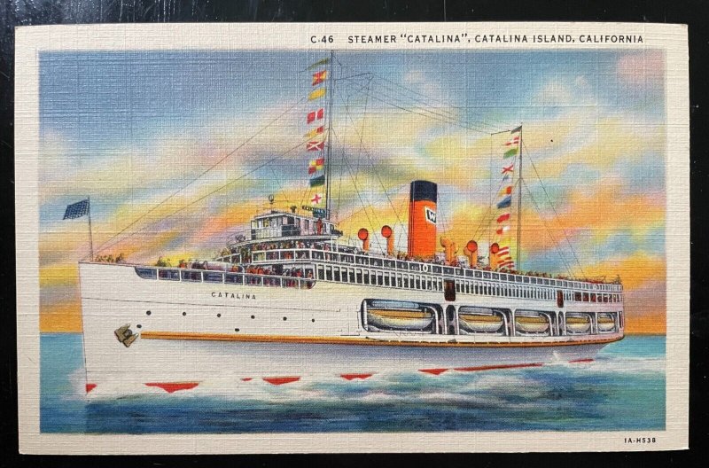 Vintage Postcard 1931 Steamer Catalina, Catalina Island, California CA