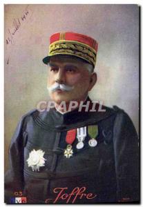 Postcard Former Army General Joffre Medals