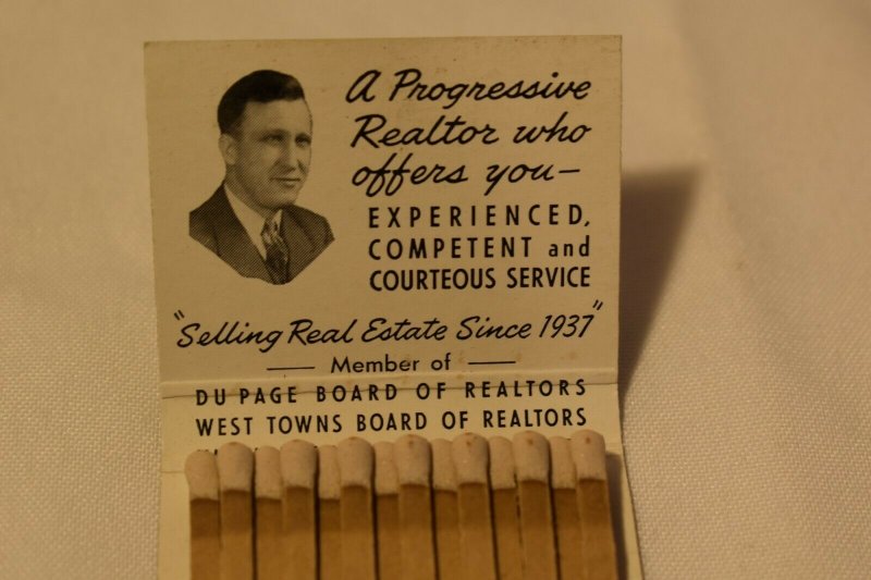 Dancik Realtor Real Estate Insurance Illinois 30 Strike Matchbook