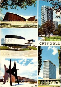 Grenoble, France  STADE DE GLACE~Ice Rink & OTHER CITY BUILDINGS  4X6 Postcard