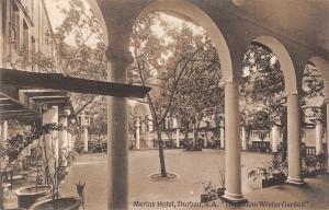 Durban South Africa Marine Hotel Italian Winter Garden Antique Postcard (J34545)