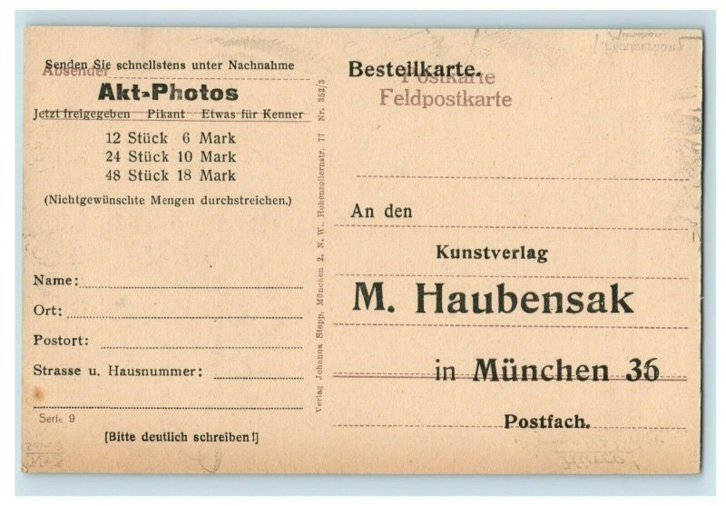 1914-16 WWI German Comical Soldier Propaganda K. Pommerhanz Vintage Postcard P21 