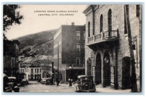 c1940 Looking Down Eureka Street Central City Colorado Unposted Artvue Postcard