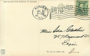 c1908 Postcard; Pavilion at Riverview Park, Aurora IL DuPage County  Posted