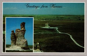 Kansas Greetings With Rock Formations