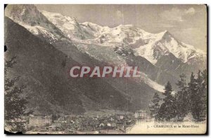 Old Postcard Chamonix and Mont Blanc