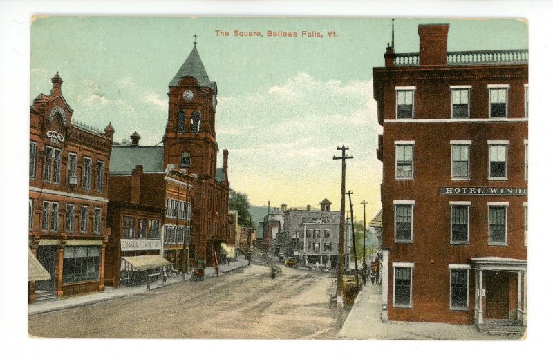 VT - Bellows Falls. The Square ca 1908