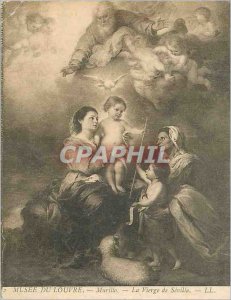 Old Postcard Louvre Museum Murillo The Virgin of Seville