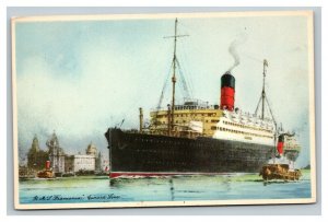 Vintage 1920's Postcard RMS Franconia Cunard Line Passenger Ship