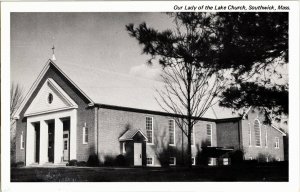 Our Lady of the Lake Church Southwick MA Vintage Postcard T23