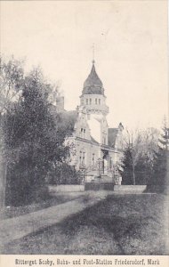 Railroad Station Rittergut Scaby Bahn und Post Station Friedersdorf Germany 1908