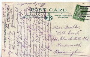 Genealogy Postcard - Family History - Faulks - Handsworth - Birmingham   U3946