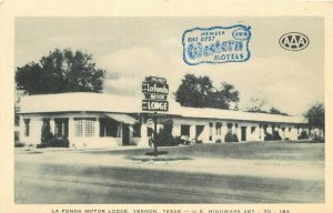 Vernon Texas La Fonda Motor Lodge Artvue roadside Postcard 21-7901