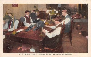 News by Telegraph THE PHILADELPHIA RECORD Newspaper 1909 Smyrna, DE Postcard