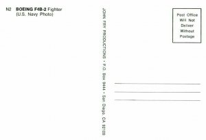 US Navy Boeing F4B 2 Fighter Military Postcard