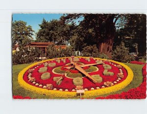 Postcard The flower clock, Geneva, Switzerland