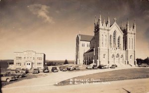 J79/ St Bernardt Nova Scotia Canada RPPC Postcard c1940s Church 388