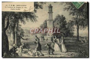 Postcard Old Saint Cloud The Diogenes Lantern in 1820 d & # 39apres Develly
