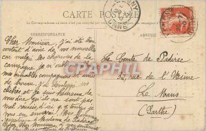 Old Postcard Gouvix door castle entrance