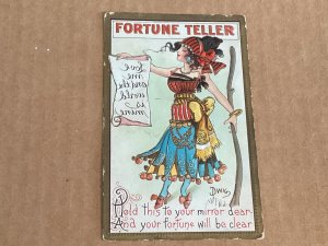 FORTUNE TELLER Artist Signed DWIG Gypsy Bow Hold to your mirror dear Grade 3