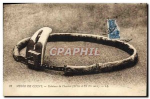 Old Postcard erotic Nude Female chastity belt Musee de Cluny Paris