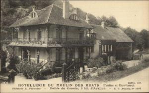 Avallon France Hotellerie Du Moulon Des Ruats c1920 Postcard