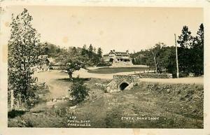 SD, Custer State Park, South Dakota, RPPC, Black Hills, State Game Lodge