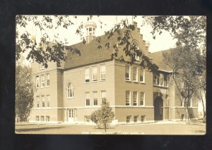 RPPC DODGE CITY MINNESOTA HIGH SCHOOL BUILDING VINTAGE REAL PHOTO POSTCARD