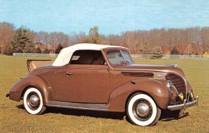 1938 FORD V-8 Deluxe Convertible Coupe Antique Car Museum 1976 Vintage Postcard