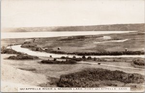 Fort Qu'appelle Saskatchewan Qu'appelle River & Mission Lake 1921 Postcard H41