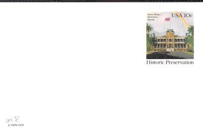 US Mint Pre-stamped Postcard UX81 Iolani Palace, Hawaii
