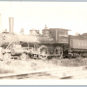 1924 Savannah IL CM&StP 346 Train Locomotive RPPC Chicago Milwaukee Railway A193