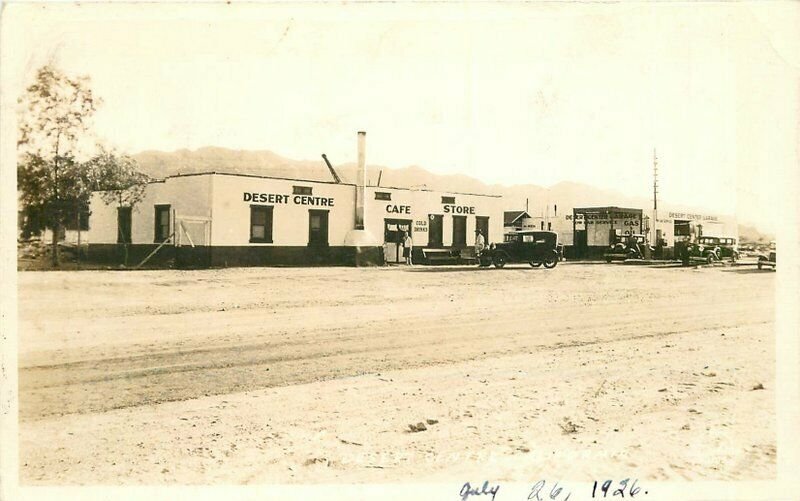 1926 Mojave Desert Center Cafe Store Gas Station Frasher RPPC Photo Postcard